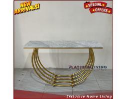 Produsen Meja Konsul Marmer, Meja Console Gold Marmer, Meja Hias Marmer Asli, Niceliving Furniture - Jepara