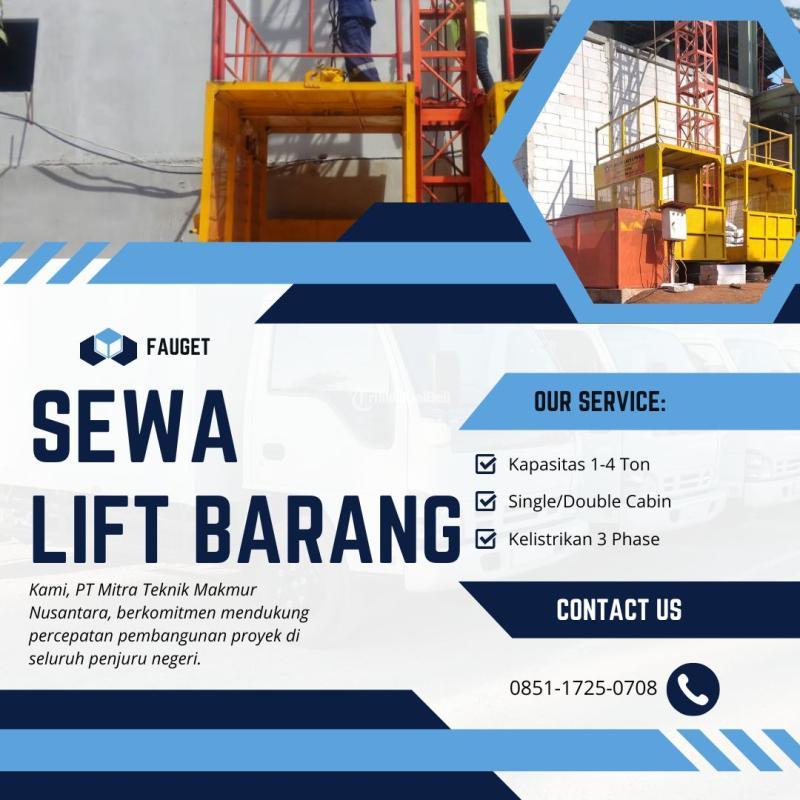 Sewa Lift Barang Proyek Karawang  Kapasitas 14 Ton, Cocok untuk Gedung Bertingkat - Karawang