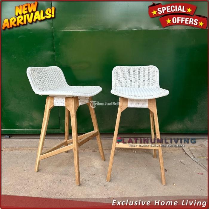 Produsen Kursi Bar Kayu Jati, Kursi Bar Rotan Sintetis, Teak Rattan Chairs Rotan, Niceliving Furniture - Jepara