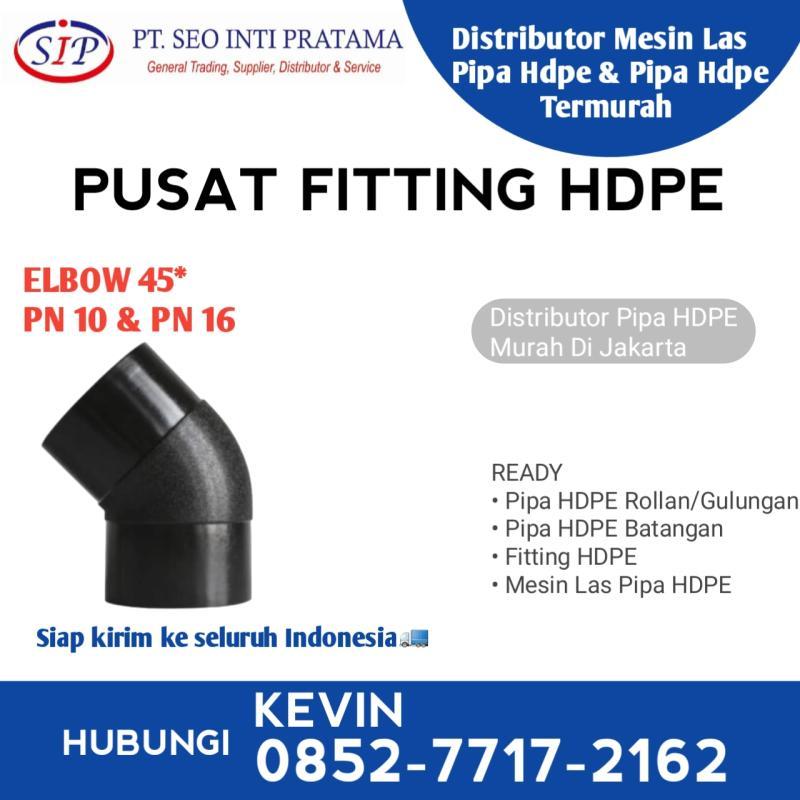 Elbow 45Deg 8 Inch PN 16 Hdpe Fitting Butt Fusion - Jakarta Timur