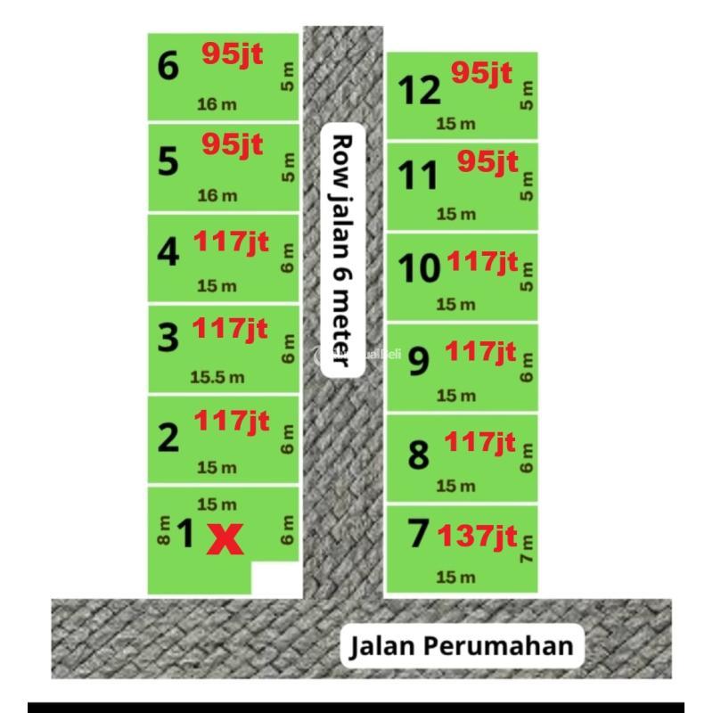 Jual Tanah Kavling 75 m2 Pribadi Murah Lokasi Pakisjajar Dekat Perkantoran - Malang