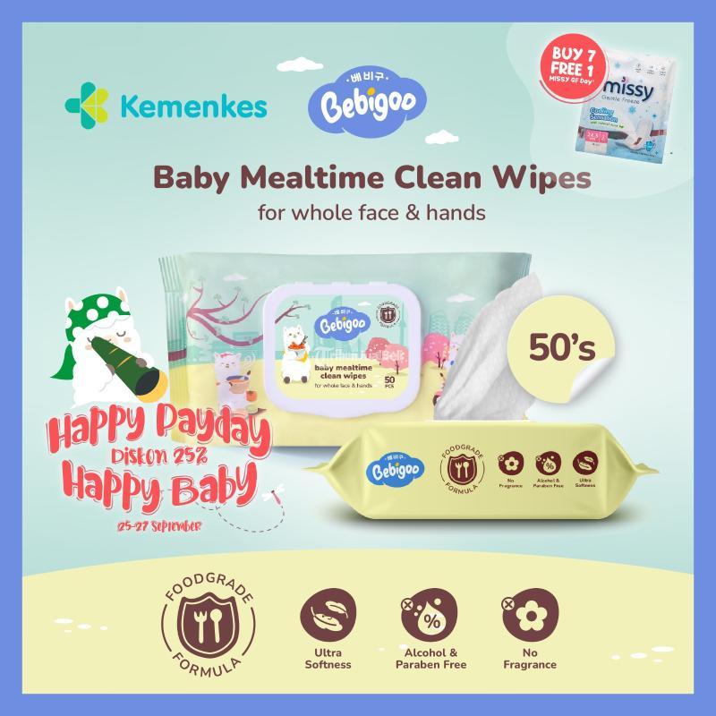 Tisu Basah Bayi Bebigoo  Membersihkan Wajah  Tangan dengan Lembut - Surabaya