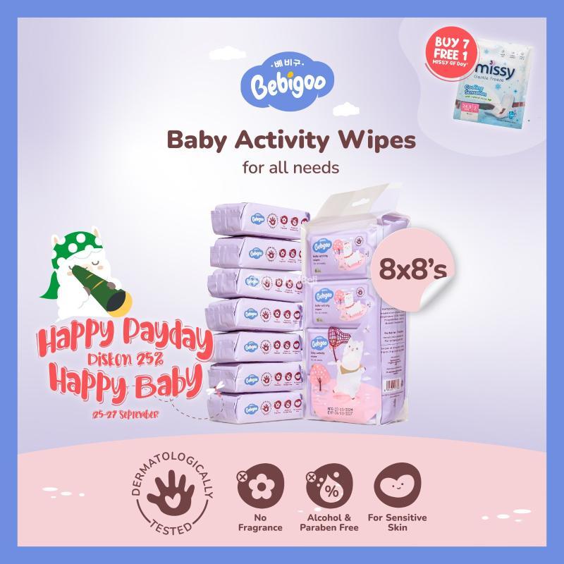 Tisu Basah Bayi Bebigoo  Membersihkan Wajah  Tangan dengan Lembut - Surabaya