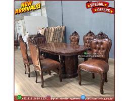 Kursi Makan Ukir Kursi Makan Jati Ukiran Mewah Jepara Furniture - Jepara