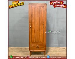 Lemari Pakaian Jati Pintu 1 Lemari Baju anak Kayu Jati Furniture - Jepara