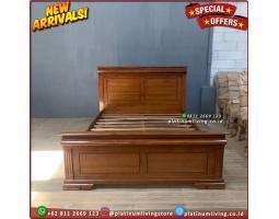 Tempat Tidur Jati Minimalis Modern 160200 Divan Jati DIpan Jati Furniture - Jepara