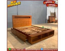 Tempat Tidur Jati Laci 2 Serbaguna Dipan Laci Minimalis Furniture - Jepara