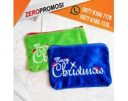 Pouch Dompet Velboa Cetak Custom Bordir - Tangerang 