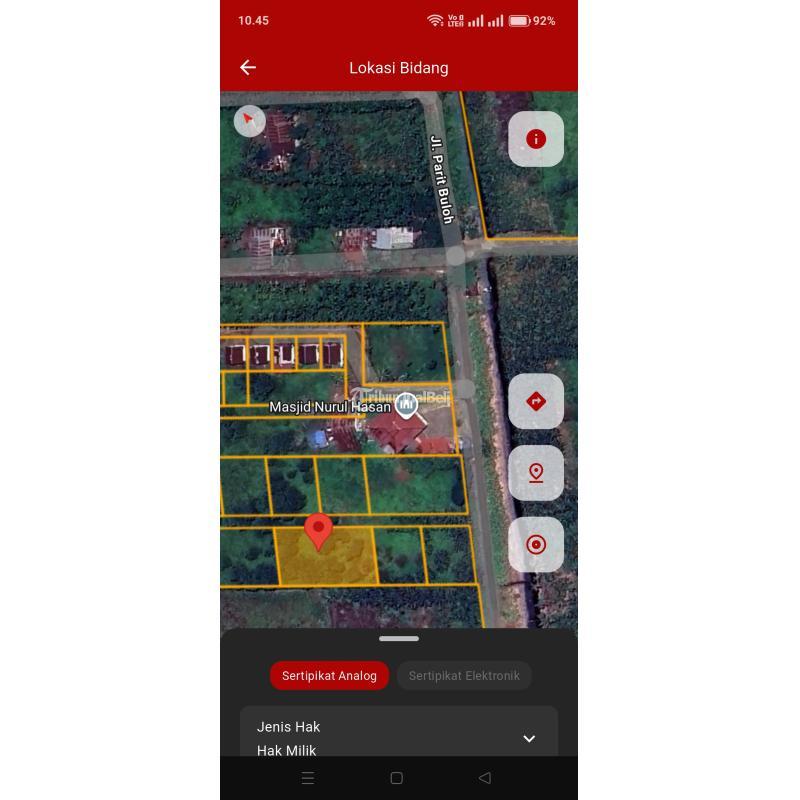 Dijual Tanah Lokasi Parit Buluh Serdam Luas 950m2 - Kubu Raya