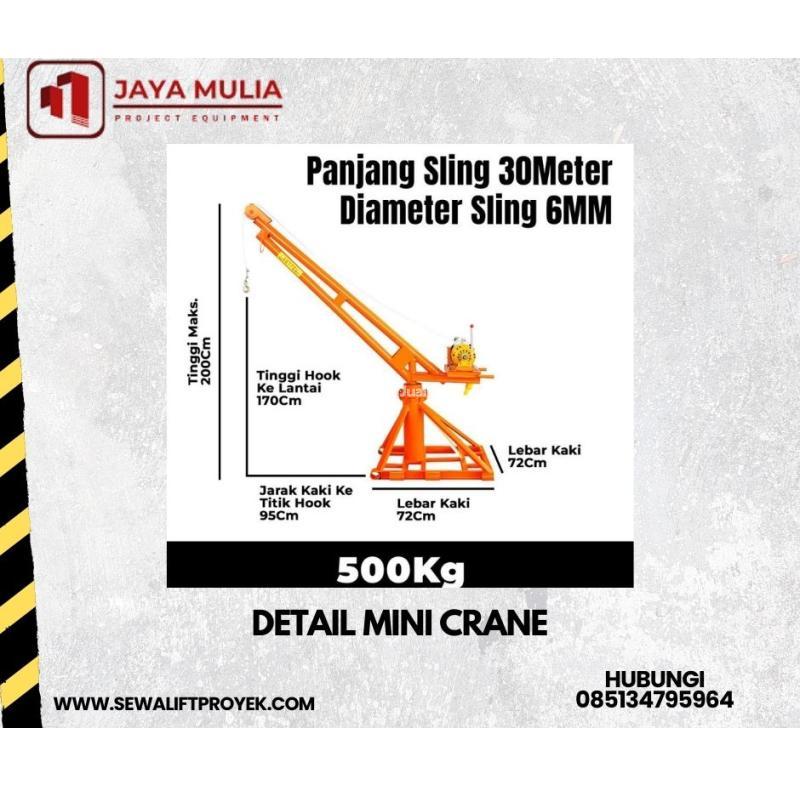 Sewa Mini Crane 500 kg - 1 Ton - Jepara