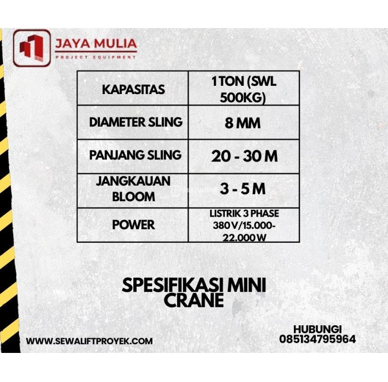 Sewa Mini Crane 500 kg - 1 Ton - Pekalongan