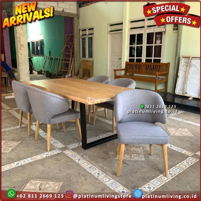 Produsen Meja Makan Jati Solid Kursi 6, Meja Kursi Makan Jati Modern Mewah - Jepara