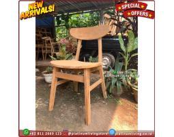 Prodsusen Kursi Makan Cafe Jati Tua Berkualita,s Kursi Cafe Minimalis Non Finishing - Jepara