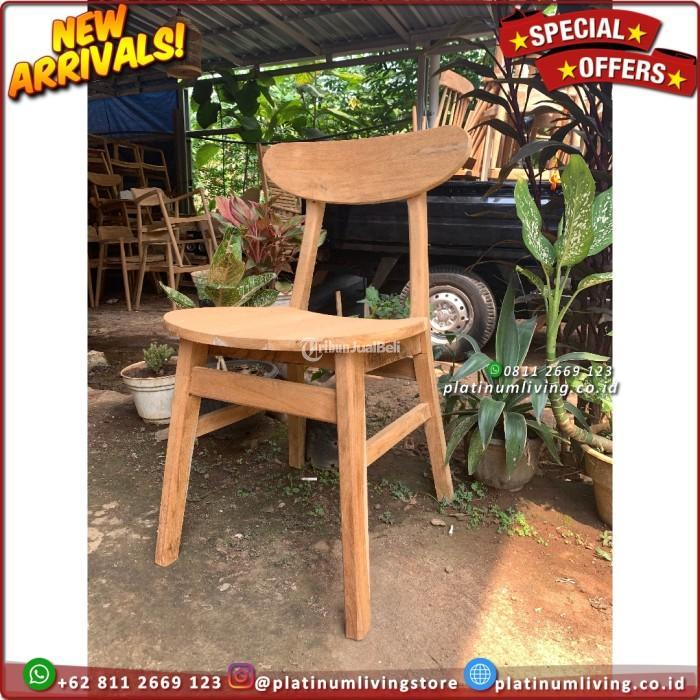 Prodsusen Kursi Makan Cafe Jati Tua Berkualita,s Kursi Cafe Minimalis Non Finishing - Jepara
