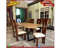Produsen Meja Makan Jati Modern Set 4 Kursi - Jepara