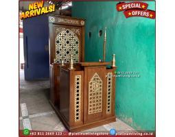 Produsen Mimbar Masjid Jati Ukiran Minimalis - Jepara