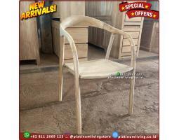 Produsen Kursi Makan Cafe, Kursi Cafe Jati Minimalis, Kursi Makan Jati Non Finishing - Jepara