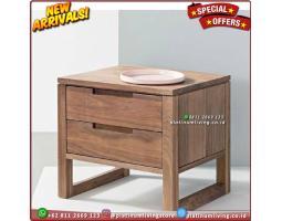 Produsen Nakas Jati Minimalis, Bedside Laci Meja Lampu Tempat Tidur - Jepara 