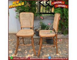Produsen Kursi Makan Cafe, Kursi Bar Jati, Teak Rattan Chairs- Jepara 