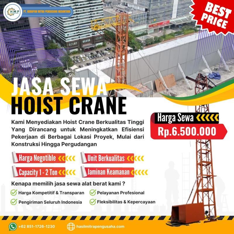 Jasa Sewa Hoist Crane Terbaik Dan Terpercaya - Jakarta Timur