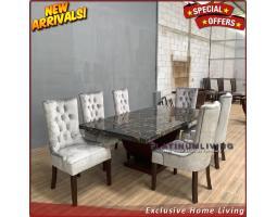 Produsen Meja Makan Marmer Import 6 Kursi - Jepara