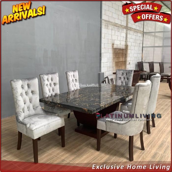 Produsen Meja Makan Marmer Import 6 Kursi - Jepara