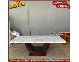 Produsen Meja Makan Marmer Carara Import, Top Table Marmer Impor Furniture - Jepara