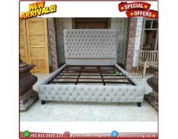 Produsen Tempat Tidur Minimalis Kayu Jati 180x200 Full Jok Busa Modern - Jepara