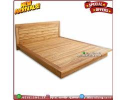 Produsen Tempat Tidur Jati 160x200 Alas Blok Kayu - Jepara