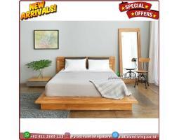 Produsen Tempat Tidur Jati 160x200 Alas Full Blok Modern - Jepara
