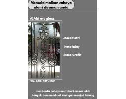 Kaca Patri Inlay Grafir Jendela - Kupang