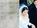Sempat Beredar Bocoran Sketsa Gaun Pernikahan Song Hye Kyo, Namun Ternyata Seperti Ini Baju Pengantin yang Dipakai Istri Song Joong Ki. Beda dan Sederhana Banget!