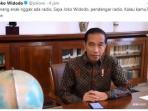 Siaran Radio Mati Mendadak, Begini Respon Kocak Warganet Saat Tahu Jokowi Bilang 