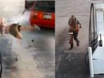 Sungguh Nahas! Wanita Hamil Ini Alami Kejadian Mengerikan Saat Isi Bensin Mobilnya, Videonya Bikin Kaget!