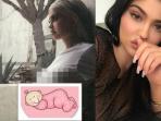 Bikin Ngilu, Begini Cara Kylie Jenner Tutupi Kabar Kehamilannya. Perhatikan Model Baju yang Dipakai Kekasih Travis Scott Ini