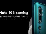 Xiaomi Mi Note 10 Berkamera Belakang 5 Siap Dijual di Indonesia