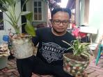 Mengurangi Pencemaran Lingkungan, Kerajinan Pot Bunga ini Berbahan Limbah Popok