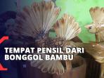Limbah Bonggol Bambu Disulap Jadi Tempat Pensil dan Asbak Unik yang Punya Nilai Jual Tinggi