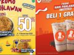 Ini Sederet Promo Makanan Spesial Hari Pahlawan, Diskon 50 Persen hingga Buy 1 Get 1