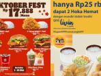 Mulai Rp 17 Ribuan, Ini Update Promo Makanan di Awal Oktober 2023 KFC, Hokben Hingga Janji Jiwa
