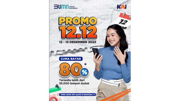 Promo 12.12 kereta api dari PT KAI | Instagram @kai121_