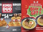 Nikmati Deretan Promo Kuliner Spesial 2.2, Ada KFC, Ichiban Sushi, hingga Chatime