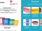 Menangkan Red Dot Winner 2023, Cek Katalog Promo Tupperware Terbaru 5-30 September 2023