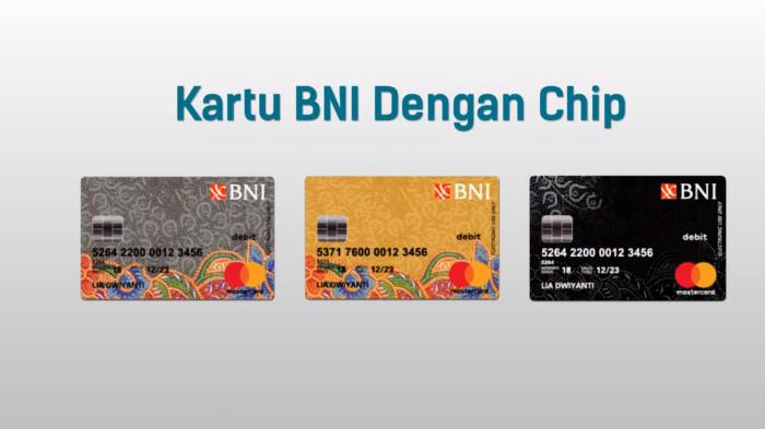 3 tipe kartu ATM BNI, biaya admin tiap kartu berbeda-beda ya. (BNI.co.id)