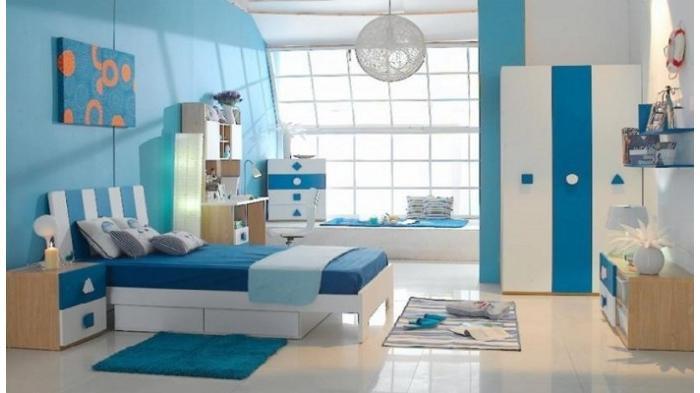 Cat kamar anak warna biru (Tribunnews.com) 