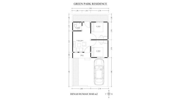Denah rumah Green Park Residence | SiKumbang