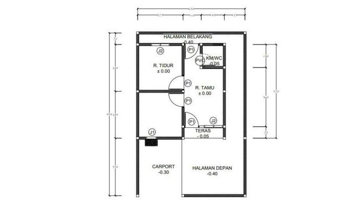 Denah rumah di 