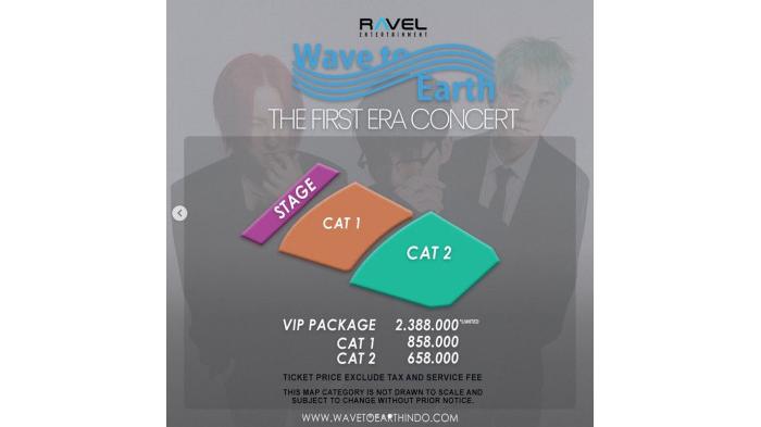 Venue Map dari Konser Wave to Earth di Jakarta bulan Februari mendatang. (RavelEnt)