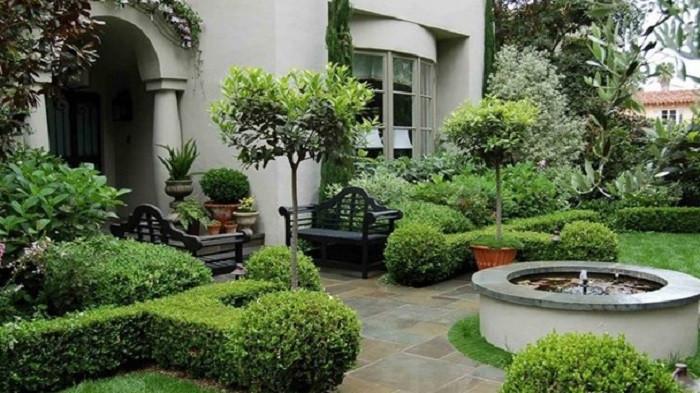 Ilustrasi Desain Taman Depan Rumah Bergaya Inggris. (mandakagarden.com)
