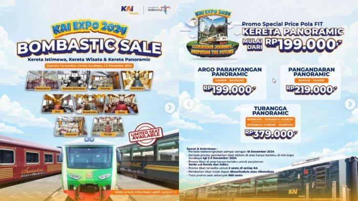 Promo Bombastic Sale, Tiket Kereta Panoramic Spesial KAI Expo 2024 mulai Rp 199 Ribu!